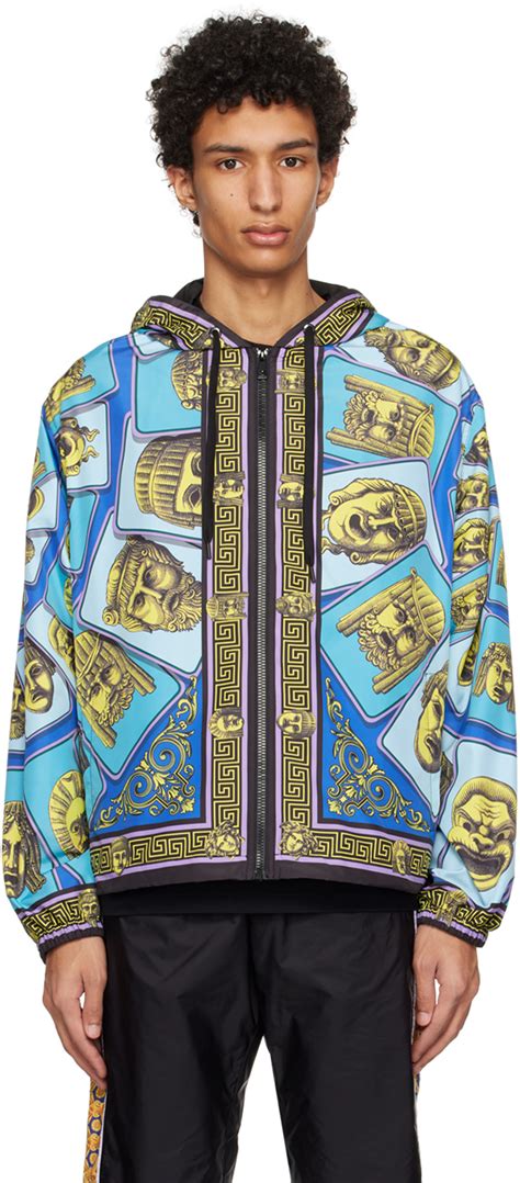 versace blue jacket|Versace jacket price.